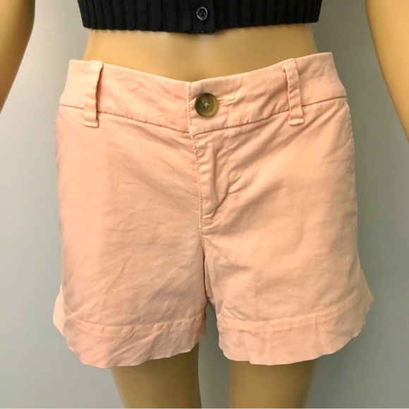 American Eagle Pastel Pink Medium Rise Wide Leg Casual Shorts. Size 10 - Picture 10 of 14